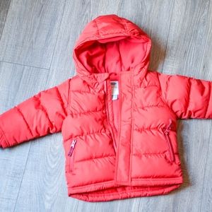 Red Hooded Frost-Free Jacket for Toddler